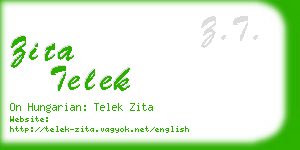 zita telek business card